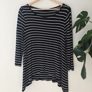 Striped tunic top
